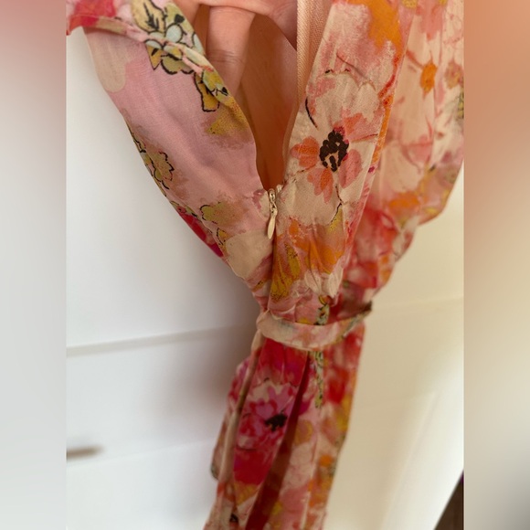 Free People Floral Mini Dress - Pink and Cream - Picture 12 of 14